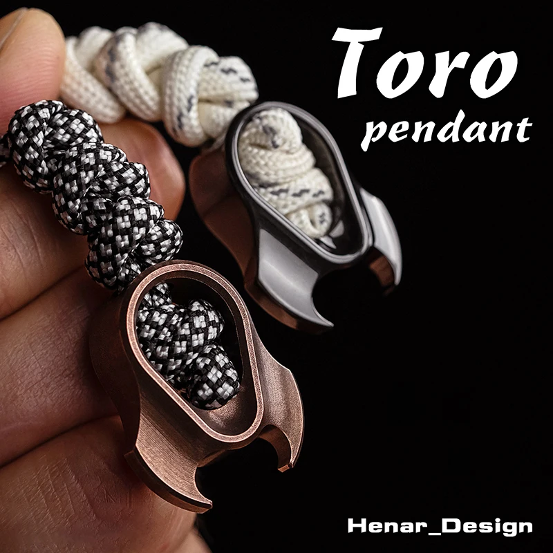 WANWU EDC Toro Pendent Paracord Beads Titanium Alloy Pendant Carry-on Toys Outdoor Equipment To Reduce Stress Charm