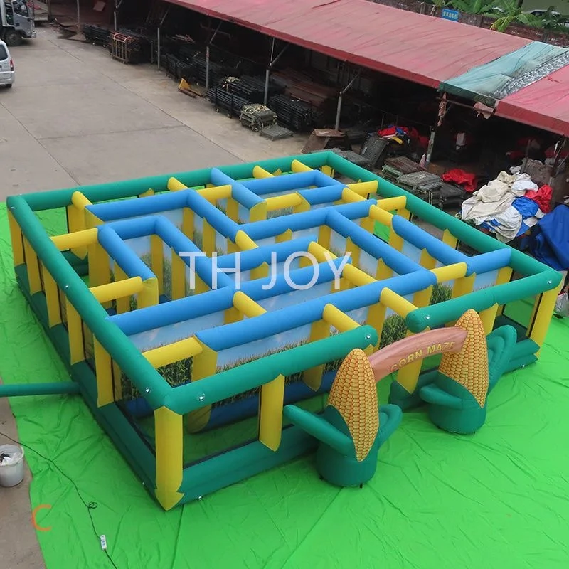 free Delivery outdoor activities 8x8m new design funny game inflatable corn maze custom made Labyrinth for kids and adults