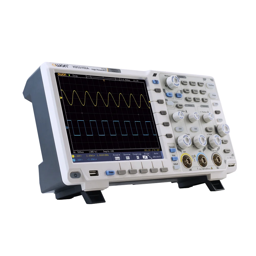 Owon XDS2102A 12 bits Osiloscopio Digital Oscilloscope 1GS/s 100MHz 2CH 20 Mpts Record Length Multimeter Oscilloscope Generator