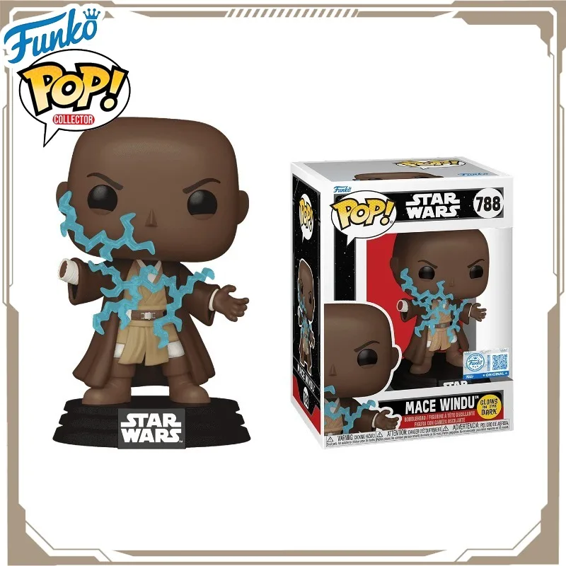 

Funko POP Original Star Wars Anime Figure Revenge MACE WINDU Luminous Edition Action Figure Toys for Boys Girls Kids Gift