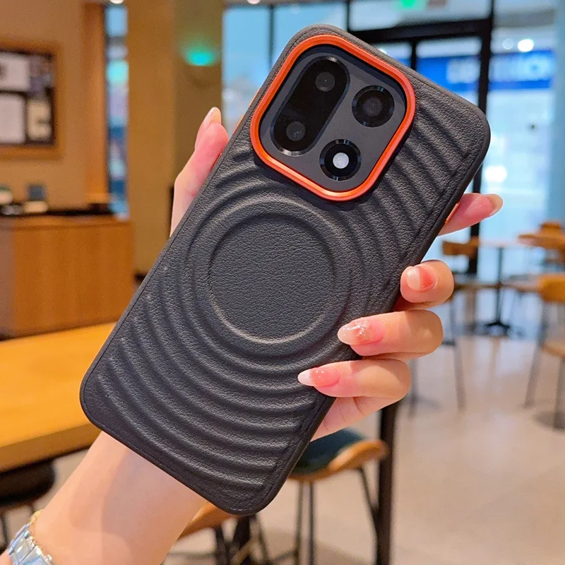 حافظة هاتف DeYi لهاتف اوبو ابحث عن X9pro Reno15 5G غطاء حماية للشحن اللاسلكي بنمط الموجة المغناطيسية #6