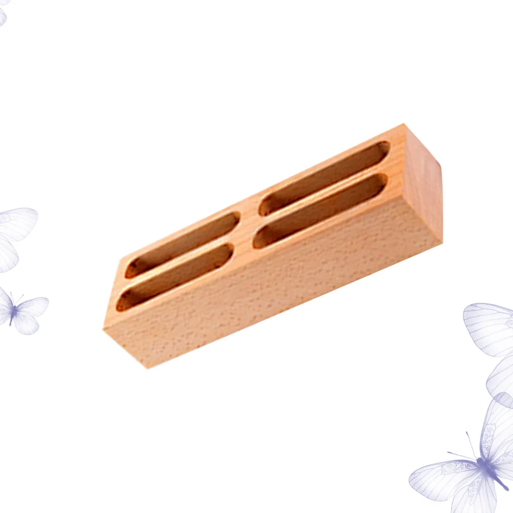 Tarjetero de madera con 4 compartimentos, caja organizadora de negocios Vintage para escritorio de oficina, almacenamiento de tarjetas, notas, fotos y notas