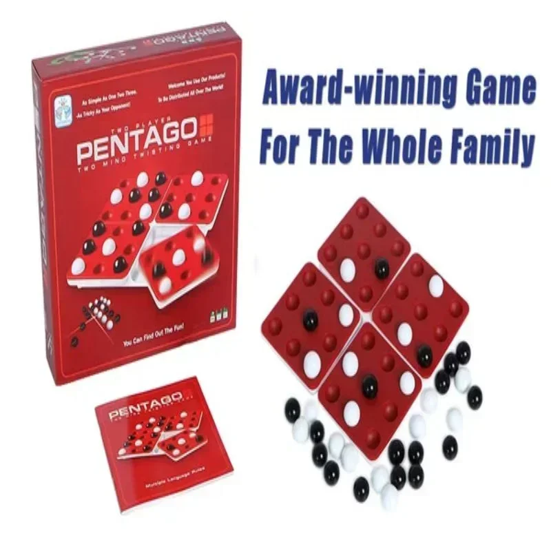 Pentago Game Pentago Board Game Gomoku Magic Gomoku With Black And White Beads Parenting Puzzle Board Game Chess Gobang Qenueson