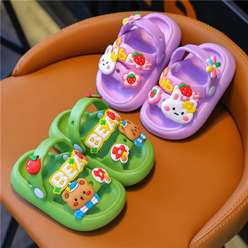 Children\'s Sandals and Slippers for Girls in Summer Cartoon Cute Shower Wearing EVA Kids Shoes Boys