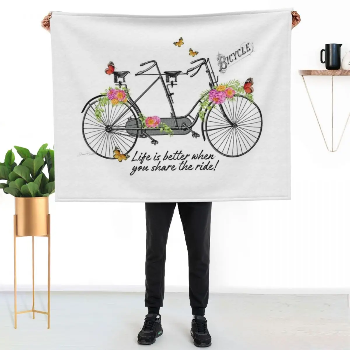 Vintage Bicycle 620B Throw Blanket Decorative Throw Hair For Sofa Thin Soft Beds Single funny gift Blankets