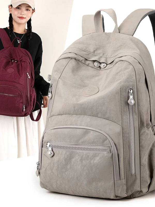 

Water-Resistant Outdoor Bapa with Pull Rod Sve for Men And Women Cuter Bag Multi-ket College Student Bookbag