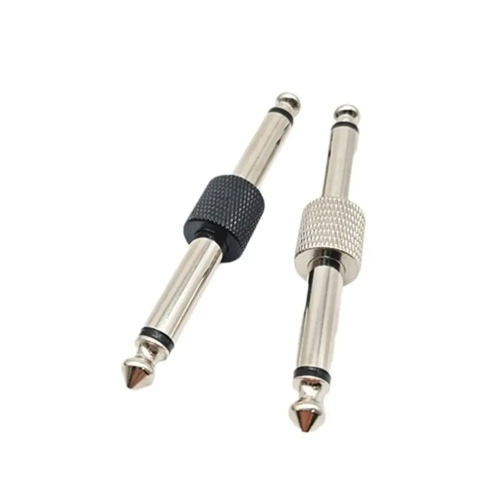 

F1FD Plug Adaptor for Guitar 6.35mm (1/4") Metal Guitar Effect Pedal Couplers Convert Instrument Connector Male to Male