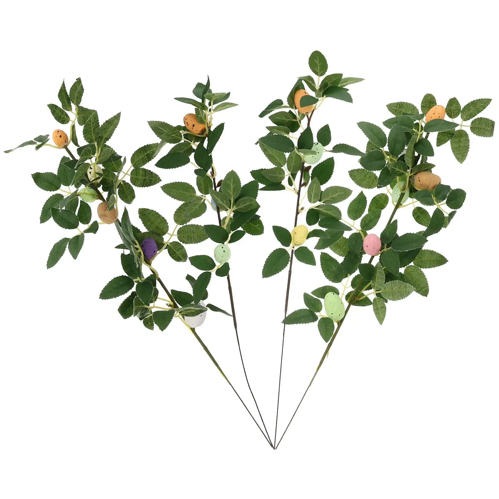 4 Pcs Vases Easter Egg Cuttings Ornament Decorative Branch Party Adornment Decorations Tree Branches Artificial