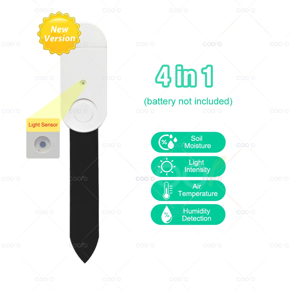 coolo Tuya Smart ZigBee Bodenfeuchtigkeitssensor Temperatur- und Feuchtigkeitsmesser Thermo-Hygrometer Gartenautomatisierung Bewässerungsdetektor 4