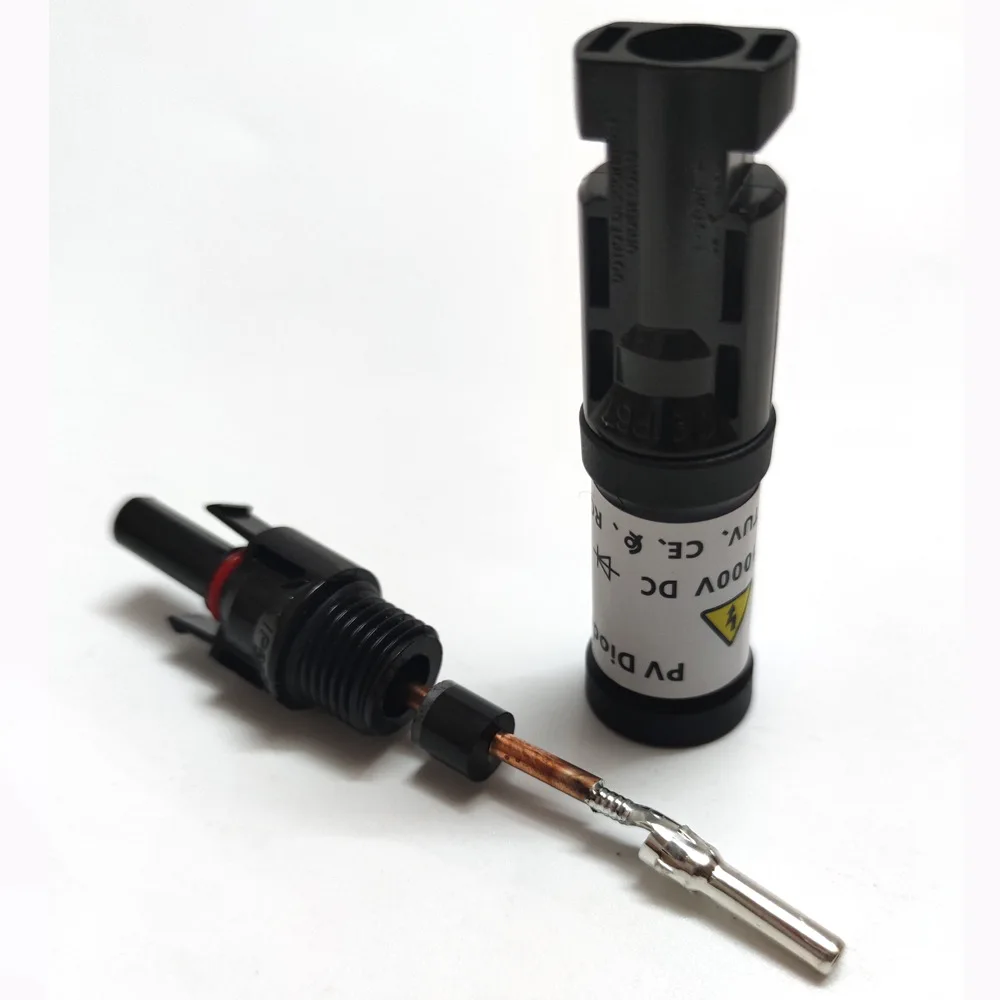 Solar Panel Cable Connector PV Compatible With MC4 For Solar PV System 3pcs 10A 15A 20A 30A Photovoltaic Diode Connector view 3