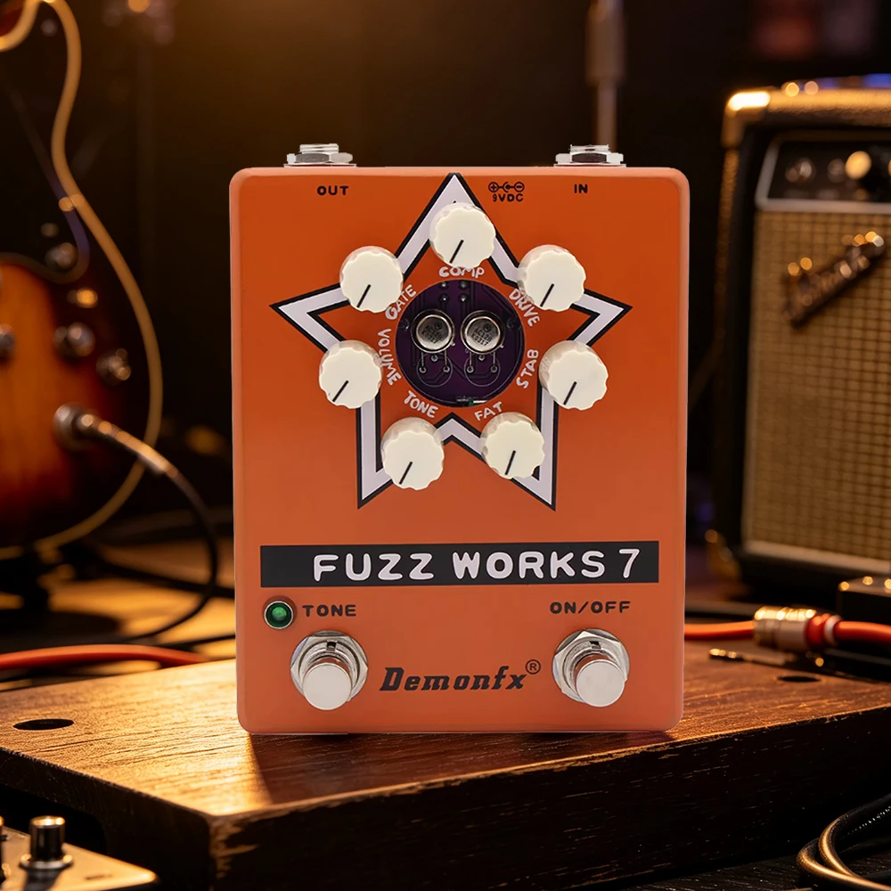 New Demonfx Fuzz Works 7 Guitar Bass Effects Pedal Fuzz Based On Fuzz Factory 7 - view 3