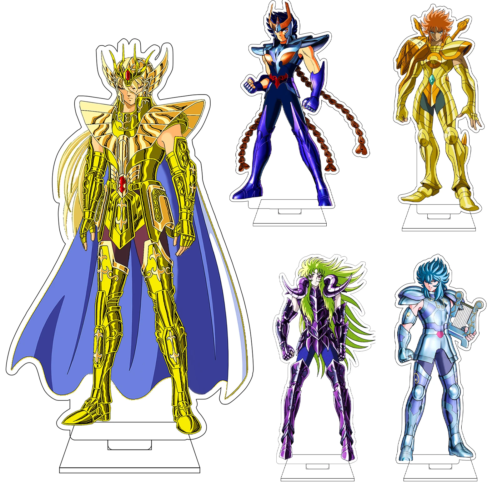 Figura de Acrílico de 16 cm de Anime Saint Seiya, Base Decorativa de Jamian Dante Argor Babylon, Regalos y Adornos