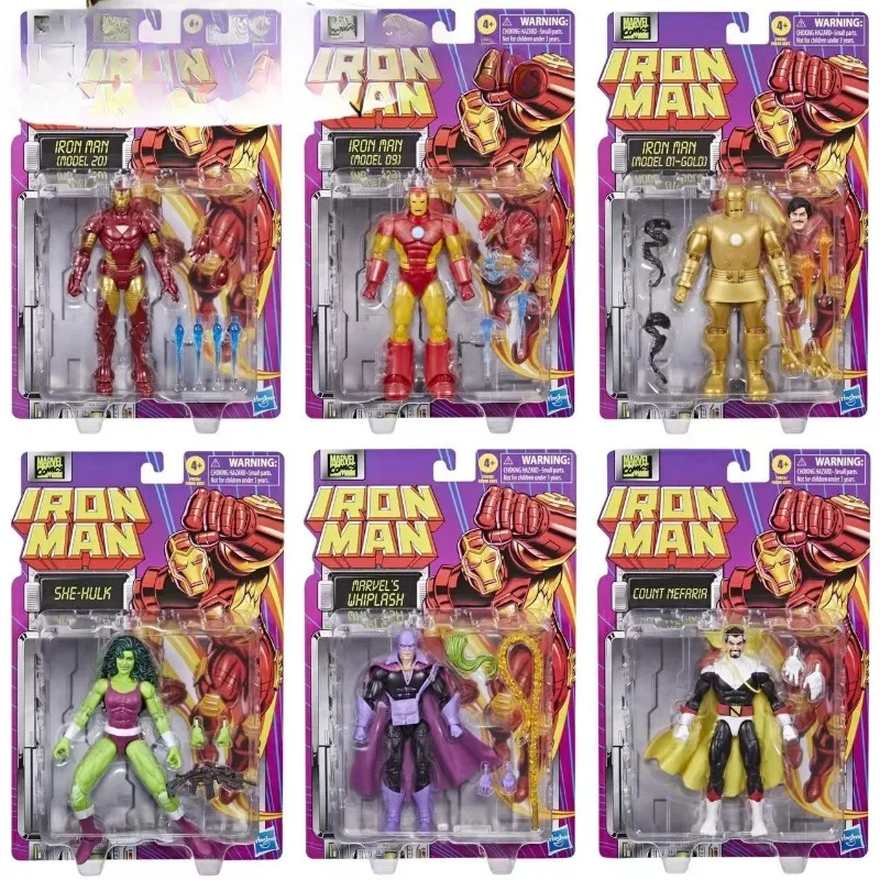 Marvel Legends mainan hadiah ulang tahun anak, pahlawan baja gadis Hock MK20 cambuk Hasbro tangan dapat melakukan model untuk anak laki-laki dan perempuan