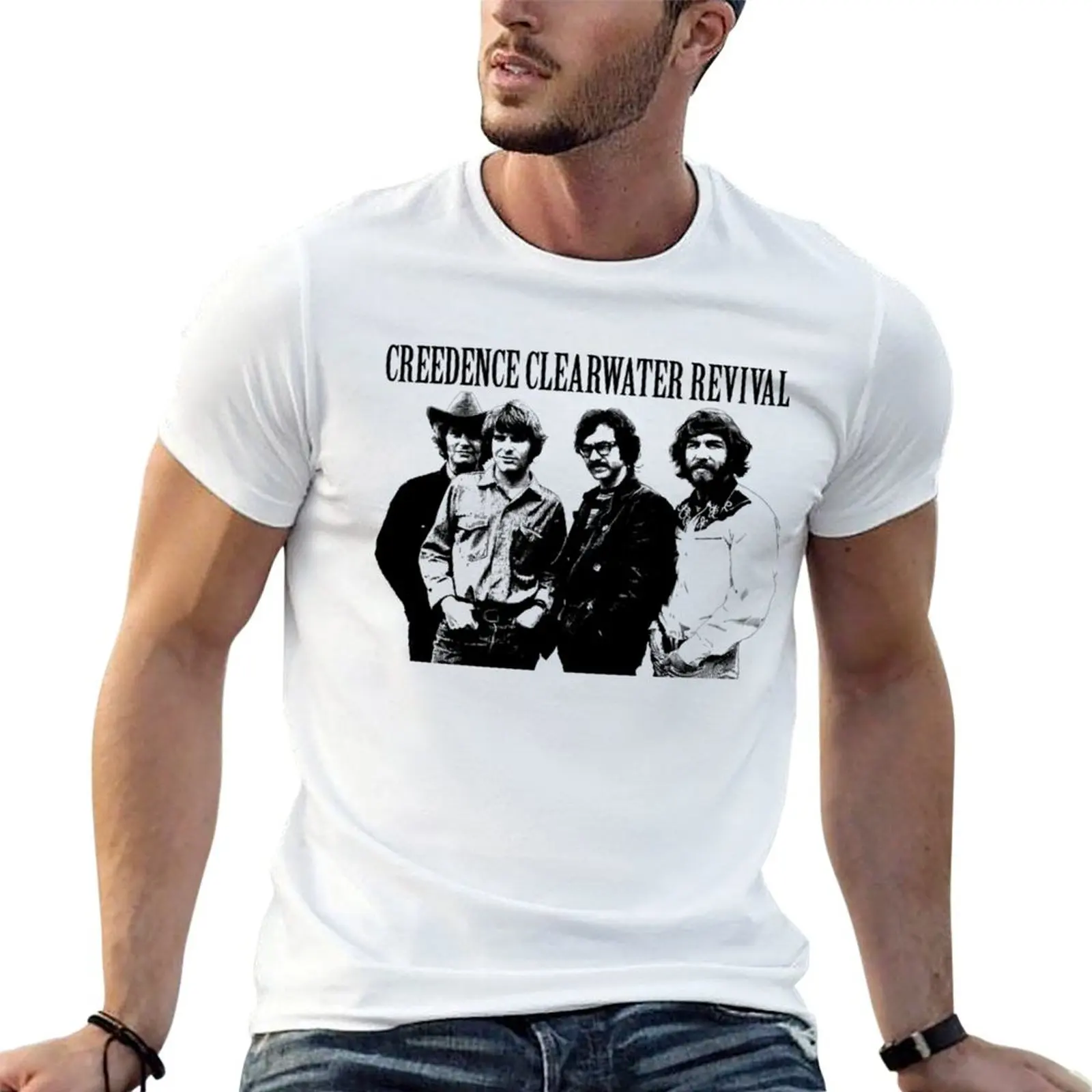 Creedence Clearwater Revival T-Shirt Casual Minimalist Short Sleeve Top