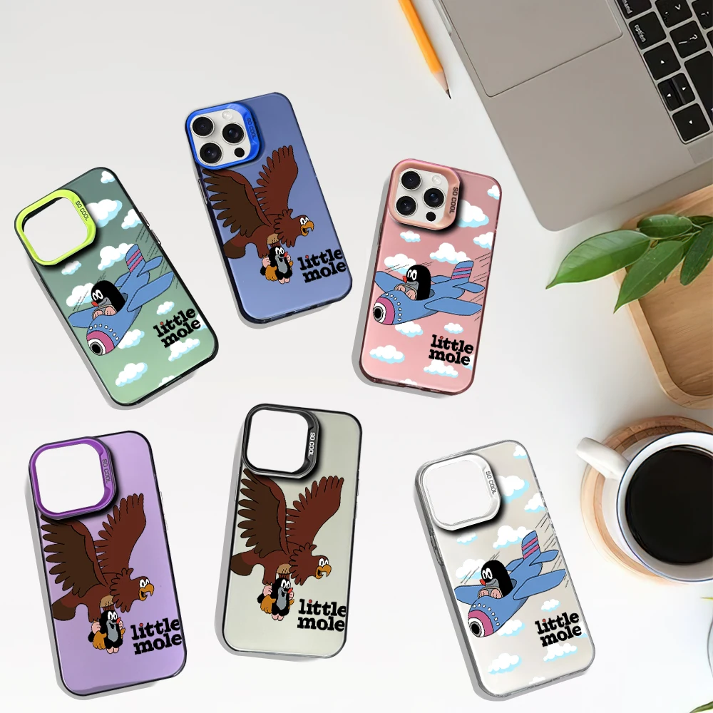 Cartoon Cute The Little M-Mole Phone Case for iPhone 12 11 13 14 15 16 Max Pro Plus IMD Shockproof Silicone Coque