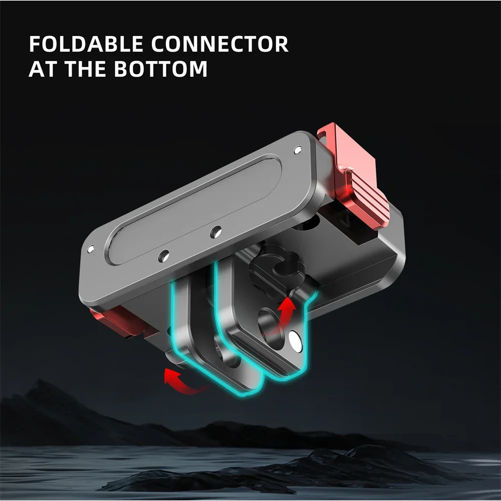 クイックリリースアルミニウムカメラマウント,ネジ付き三脚スタンド,dji osmo action 4/3, 4 "に適しています