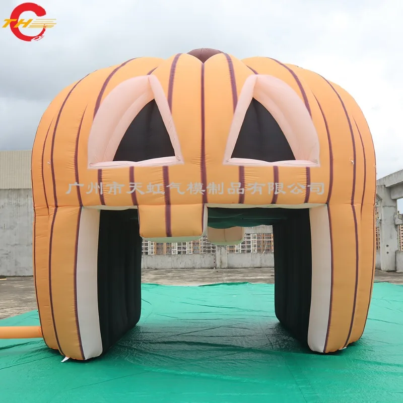 Halloween inflatable pumpkin tent access, outdoor event planning decoration inflatable pumpkin tent