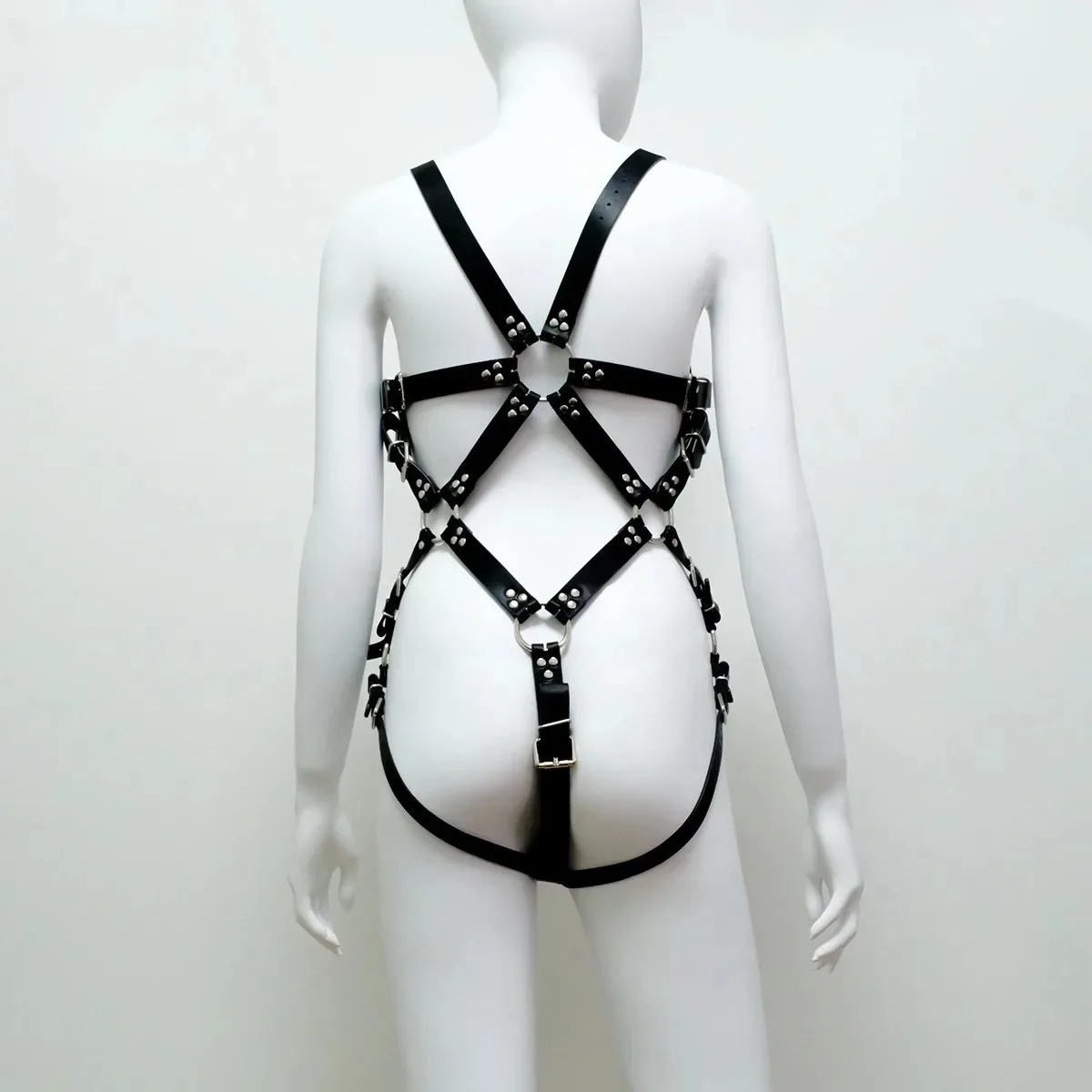 كامل الجسم عبودية ضبط النفس الأشرطة BDSM الجلود حزام العفة منتجات الكبار ألعاب الجنس الغريبة سيسي قابل للتعديل Straps18 +