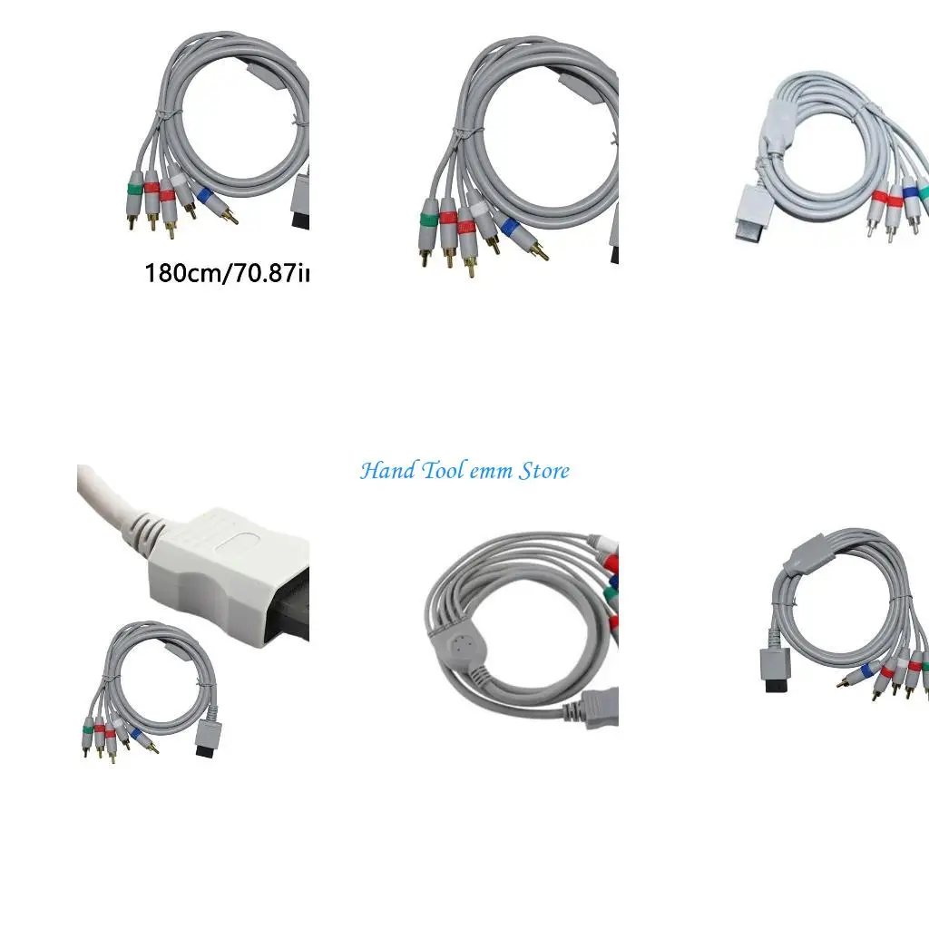 

H37F Highly Function 1080P Component Cable HDTV Music Video 5RCA Cable 1080P Video Converters for Consoles Accessory