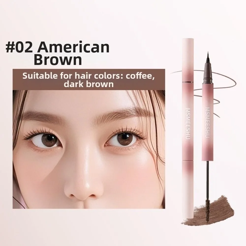 Nouveau crayon à sourcils étanche à double tête, crème de teinture professionnelle résistante à la sueur, outil de maquillage pour les yeux longue durée pour femmes