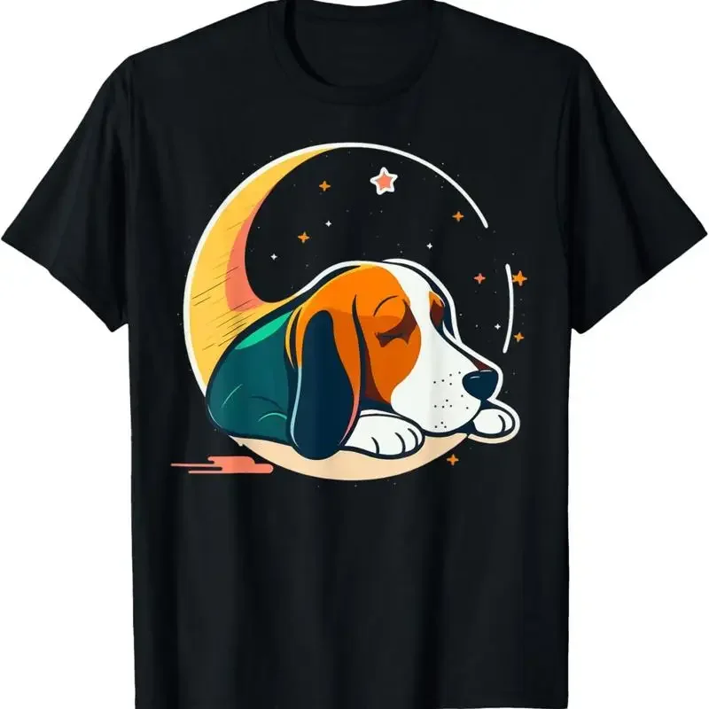 Napping Basset Hound Pajama On Sleeping T Shirt