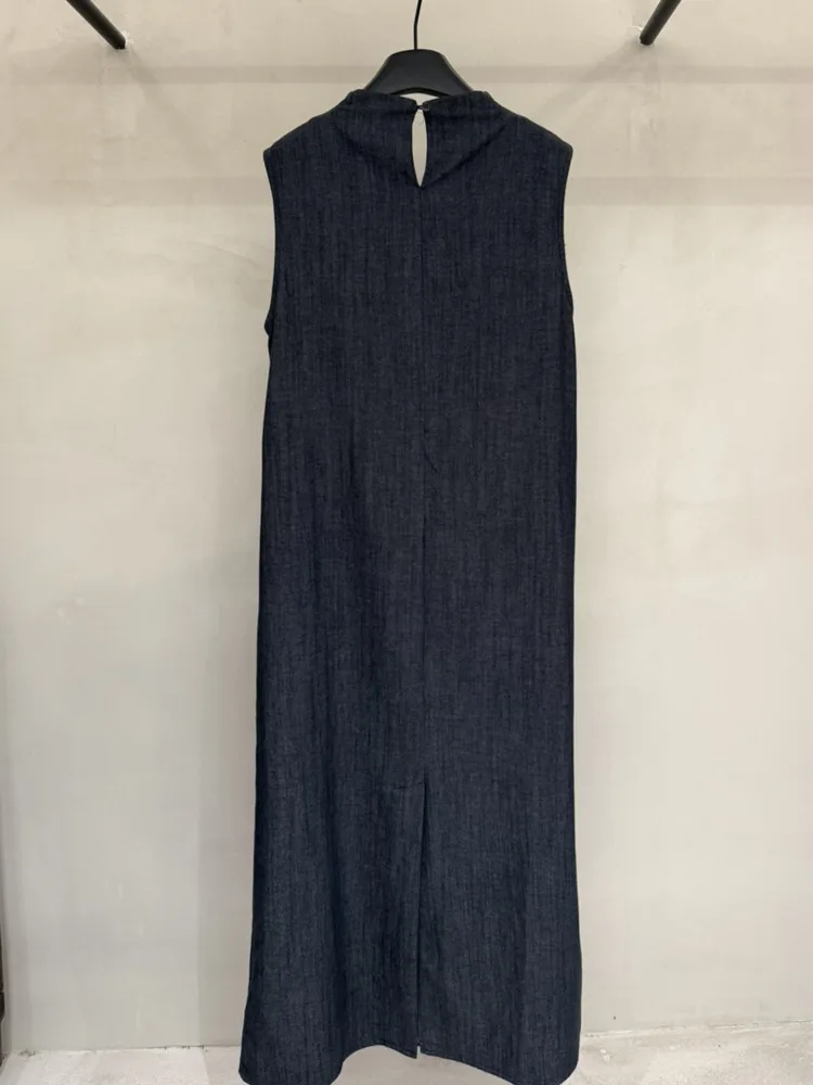 KWTX 2025 Abito lungo elegante senza maniche con spalle scoperte-Abito da salotto in chiffon dalla vestibilità ampia per le donne, abbigliamento casual di inizio autunno, Boho Chic