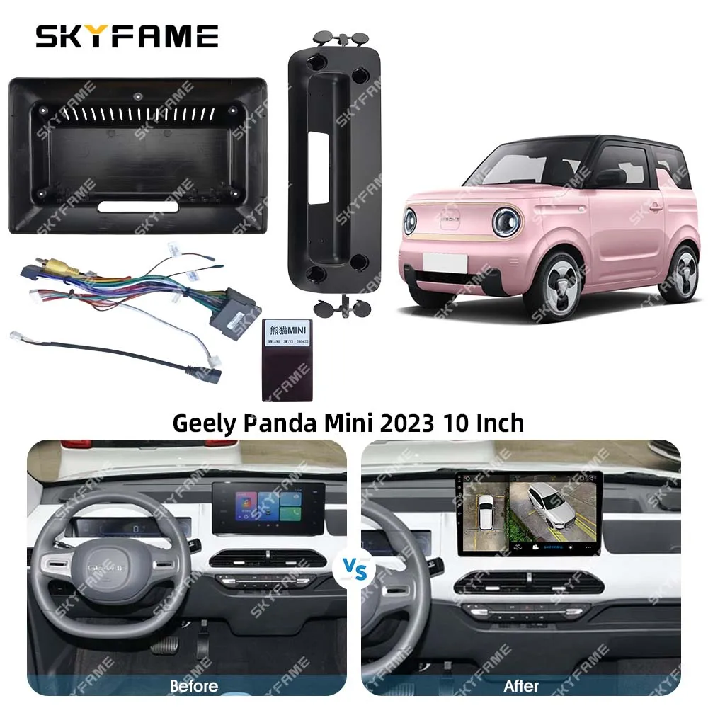 محول واجهة إطار سيارة SKYFAME ، جهاز فك ترميز صندوق Canbus ، راديو أندرويد ، مجموعة لوحة تركيب لوحة لوحة لجيلي باندا صغيرة