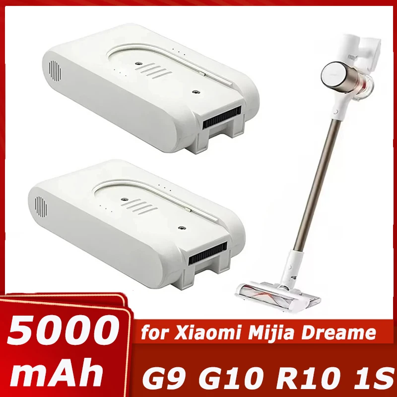 Original 25.2V 5000mAh Rechargeable Lithium-Ion Battery Pack for Xiaomi Mijia Dreame G9 G10 1S R10 Wireless Vacuum Cleaner