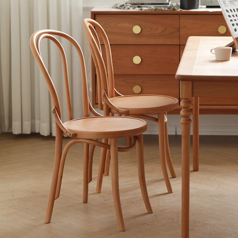 

Nordic ins internet celebrity Vintage chair Vintage chair Study restaurant furniture Solid wood dining chair Sonite chair