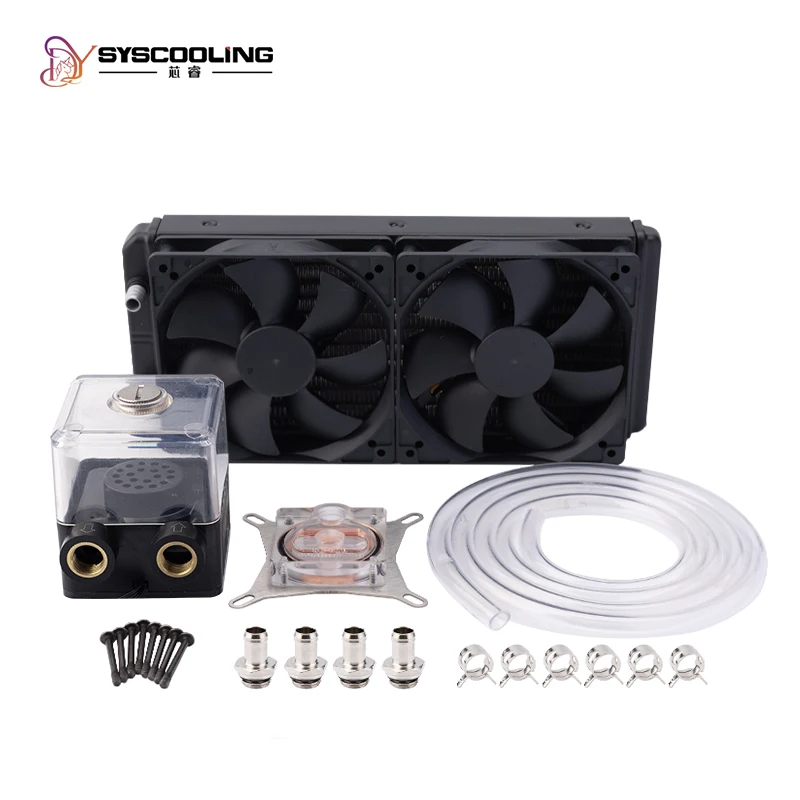 Syscooling PC Water Cooling Kit 240mm radiator DIY liquid cooling soft tube system support  intel CPU