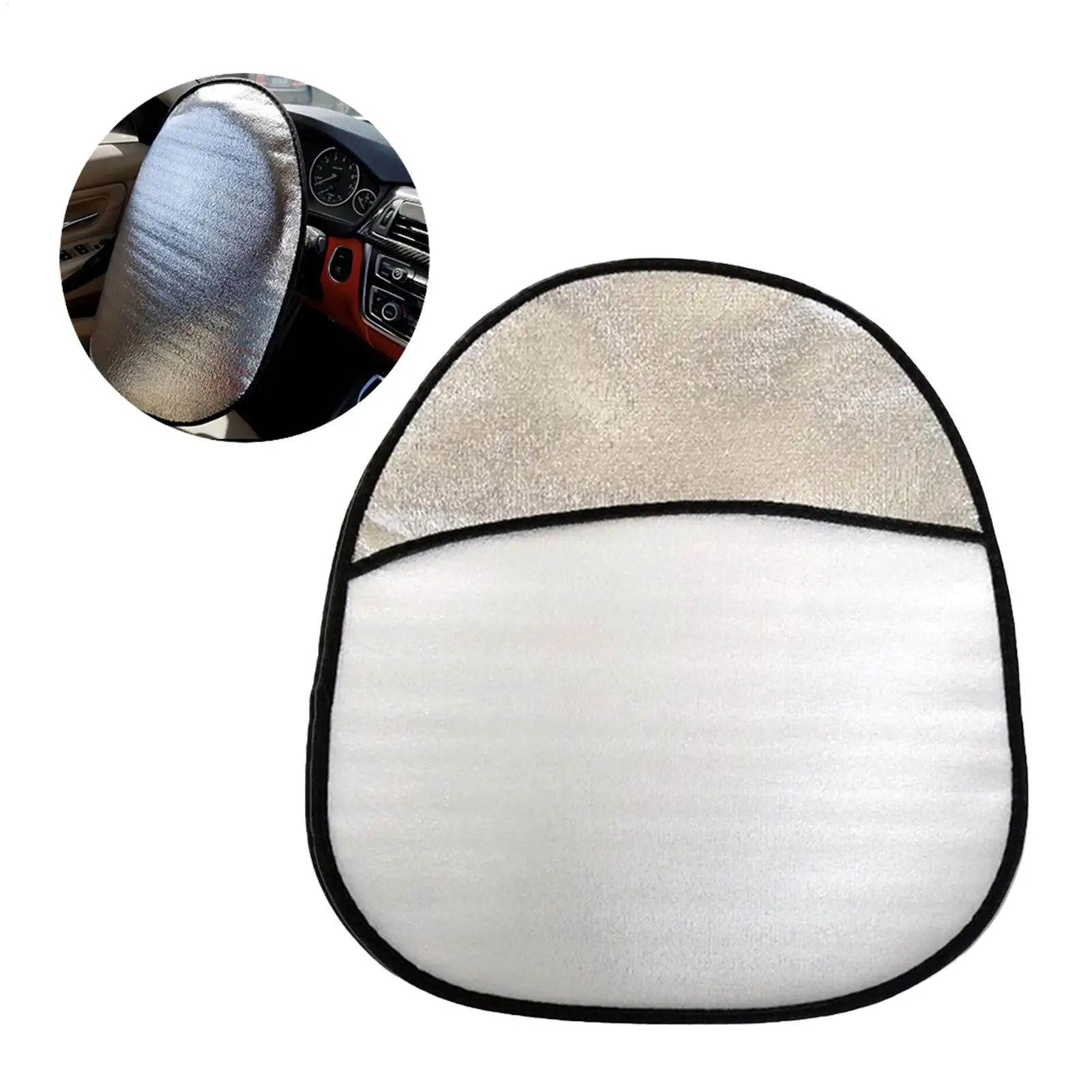 Housse de protection solaire pour volant, pare-soleil anti-chaleur en aluminium pour volant de voiture