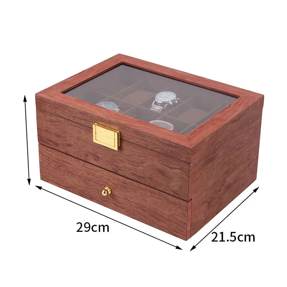 Wooden Watches Display Box Case Jewelry Watch Storage Organizer, Best Gift for Thanksgiving Day Christmas (20 Slots)
