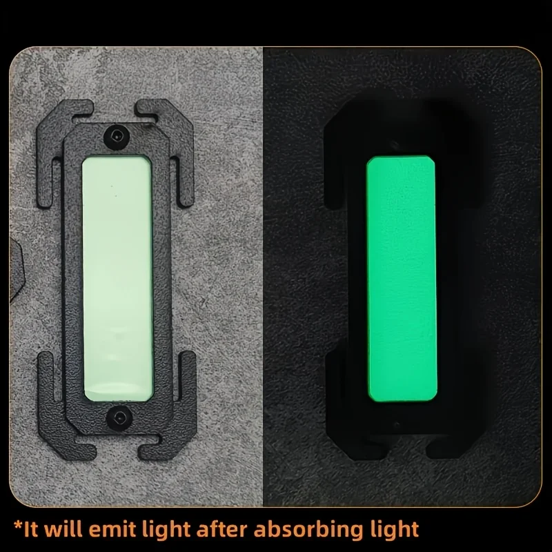 Picture 3: Tactical Glow-in-the-Dark Velcro Tag, Molle Mounting Buckle, Outdoor Backpack Light-Absorbing Panel, Luminous Identification Pat