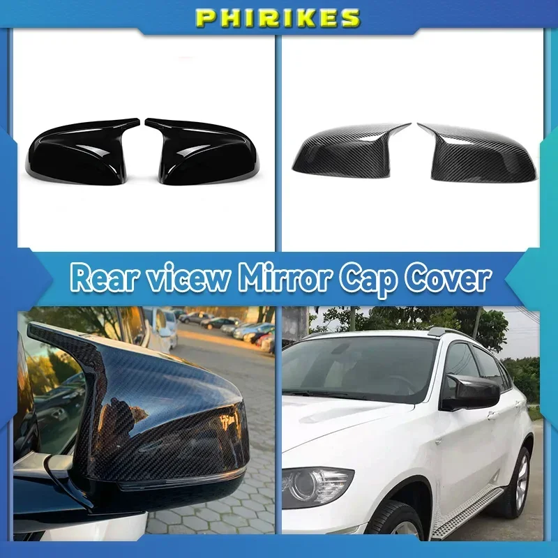 

For BMW X3 G01 X4 G02 X5 G05 X6 G06 X7 G07 2018 2019 2020 M style black rearview mirror cover X3M Look rearview mirror cover