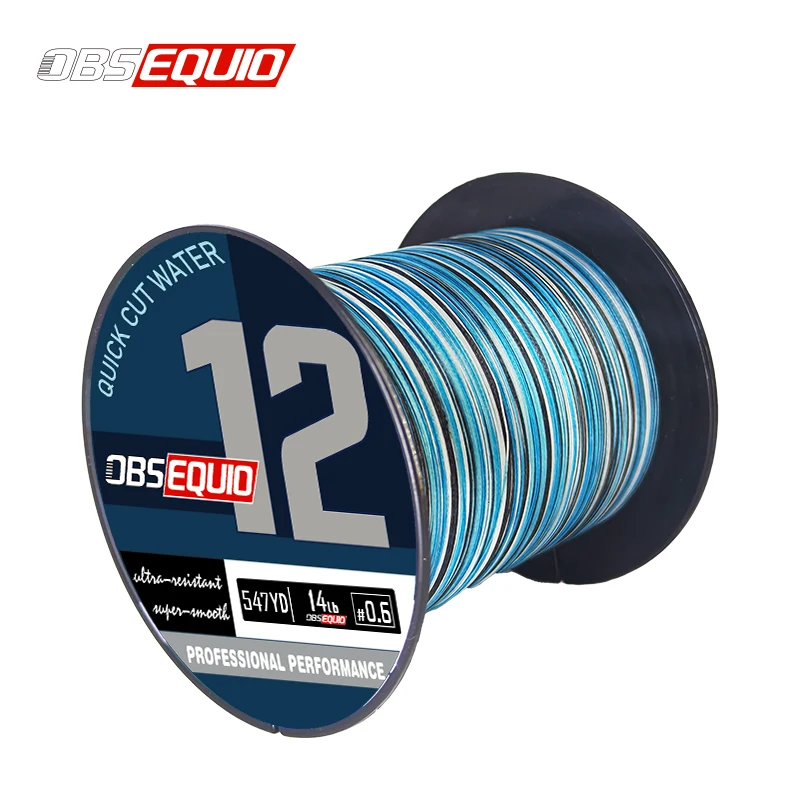 

OBSEQUIO X12 Strands 300M/500M PE Braided Fishing Line Japan Durable Multifilament Fishing Line Super Smooth Carp Fishing Line