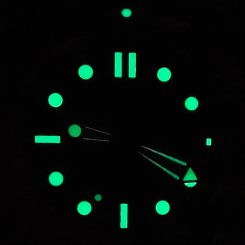Bliger 41mm automatische mechanische Herren uhr grünes Zifferblatt Keramik Lünette leuchtend 10atm wasserdichte mechanische Armbanduhr 3 Uhr