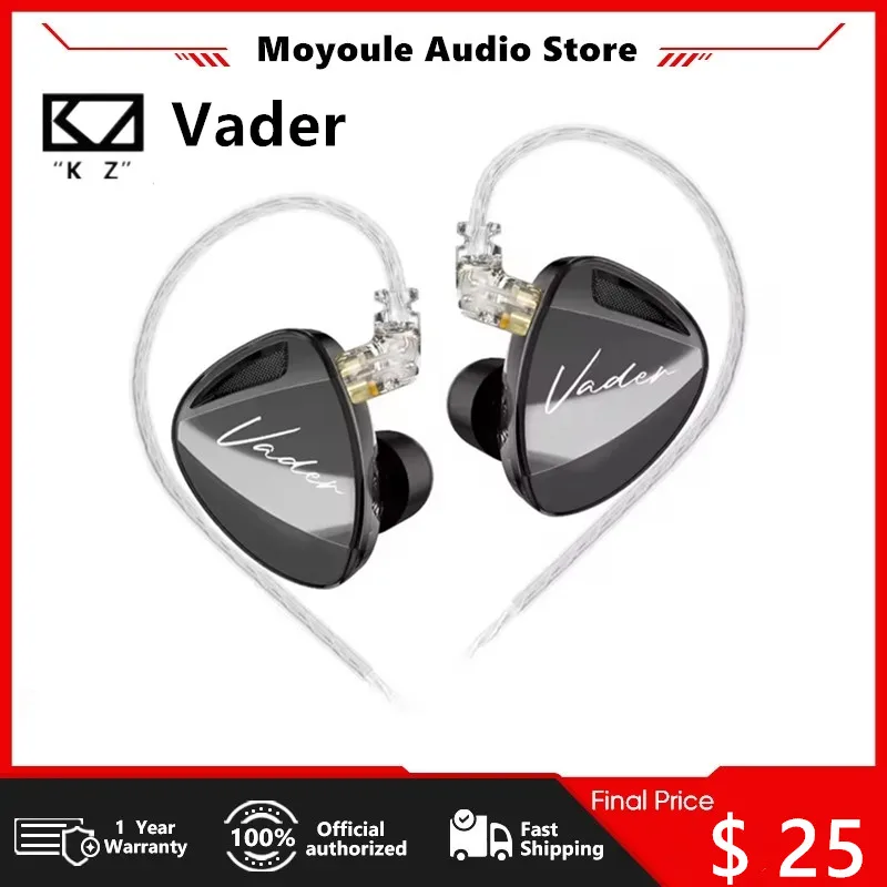 KZ Vader Triple-Driver Dynamic In Ear Monitor Earphones HIFI Sport Earbud Noise Cancelling Headset KZ ZAX ZSX AS10 ASF AS16 AS06