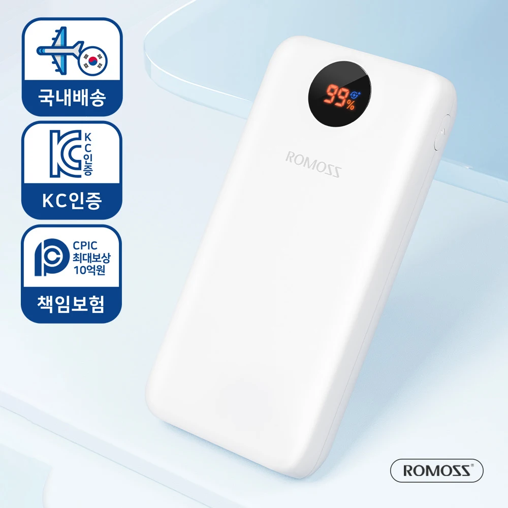 [التوصيل الكوري] بطارية مساعدة Romos Sw30Pf بقدرة 30000 مللي أمبير في الساعة بطارية ذات سعة كبيرة شحن سريع