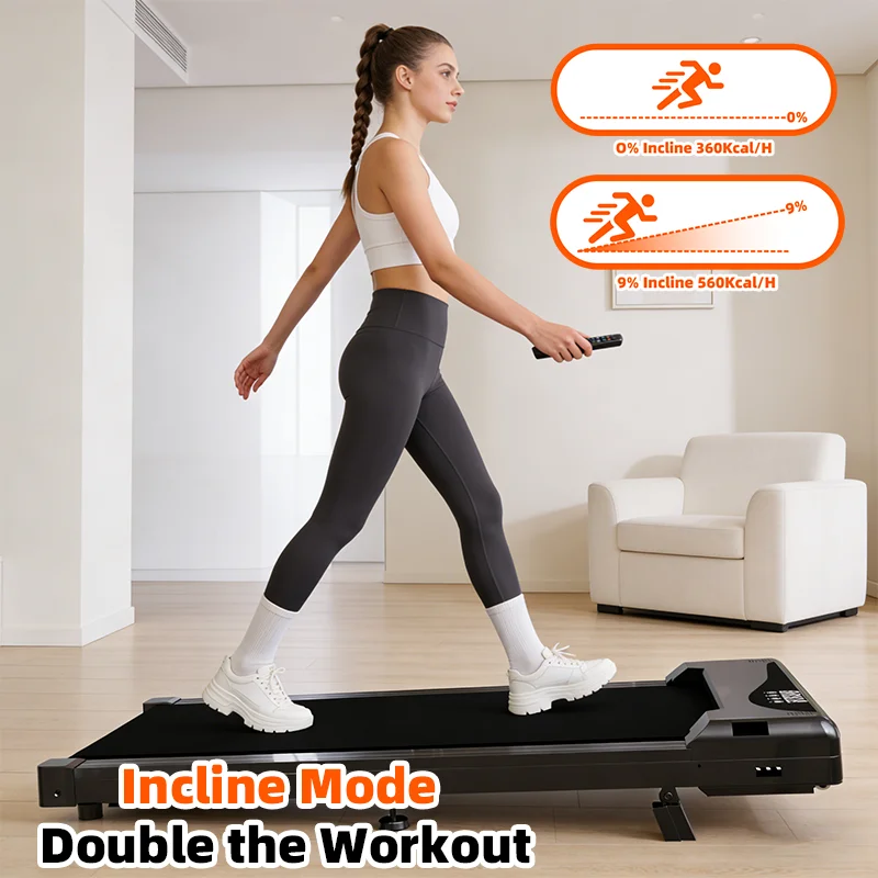 

High quality walking mat household treadmill 1-6KM/H electric inclined walking mat treadmill