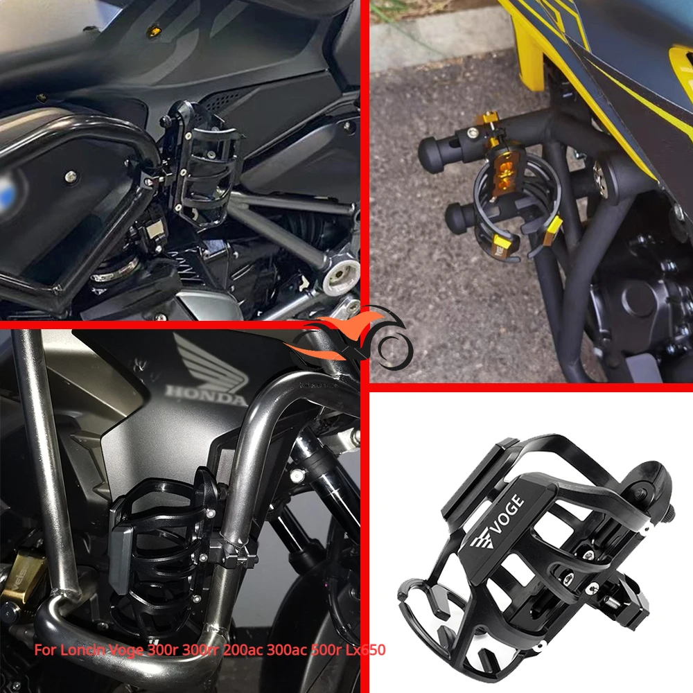 

For Loncin Voge 300r 300rr 200ac 300ac 500r Lx650 Motorcycle CNC Accessorie Water Drink Cup Holder Beverage Kettle Stand Mount