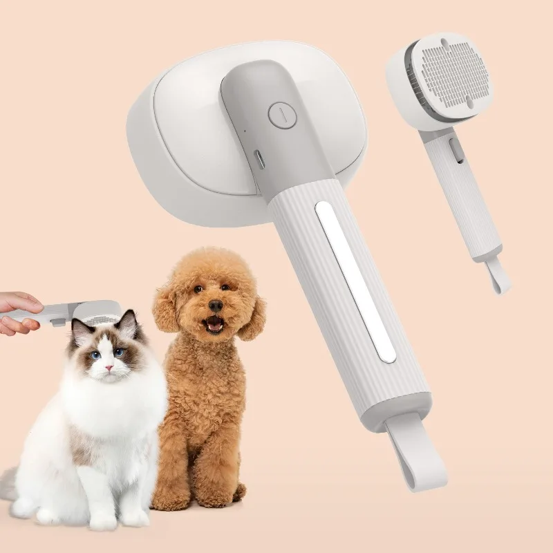 Pet Supplies New Product Multifunctional Comb Vibration Massager Self Cleaning Grooming Slicker Pet Hair Brush for Dogs & Cats