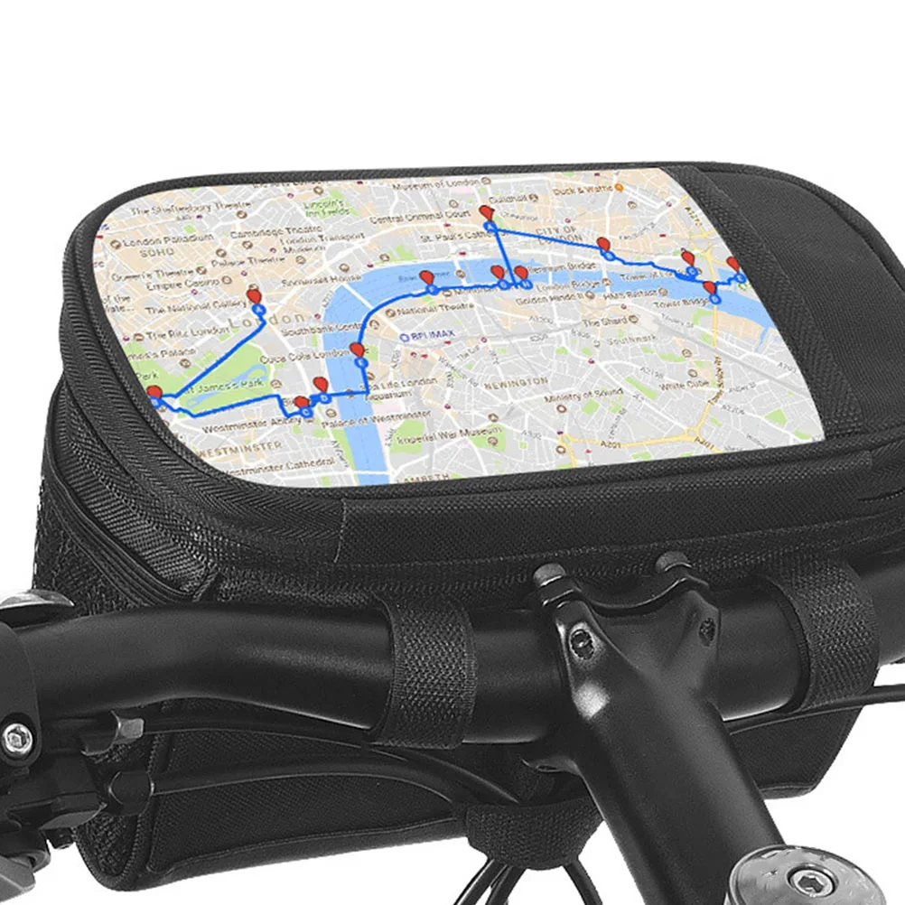 Bike Handlebar Bag Durable Tpu Pouch Reflective Design for Phone Keys Gloves Cycling Accessories Handlebar Bag Bike