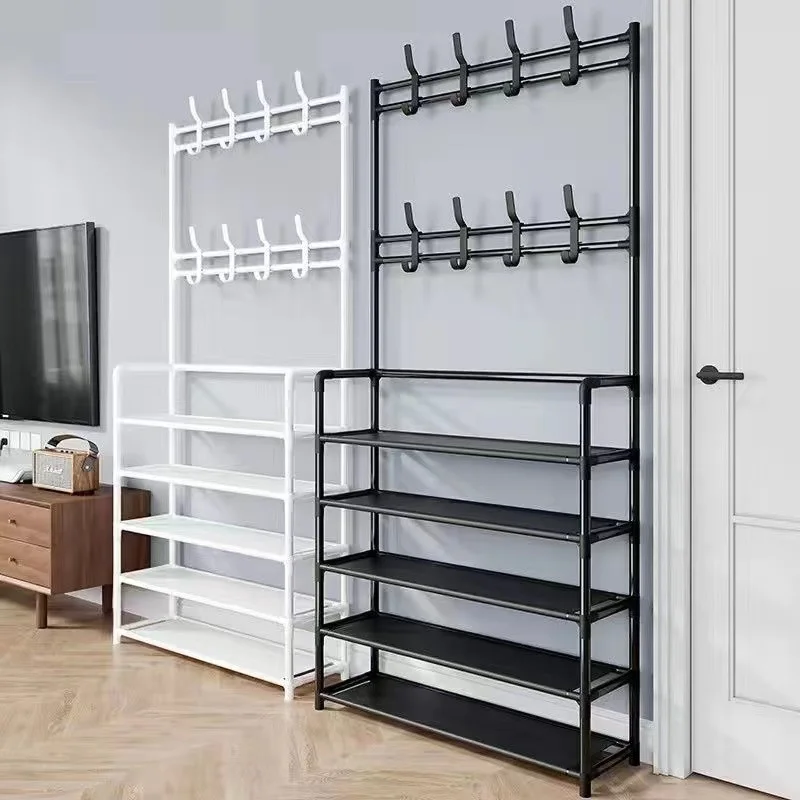 Kleider taschen Rack Büros tühle Garderobe Klapp schrank mit Kleiderbügel Boden Schuh ablage