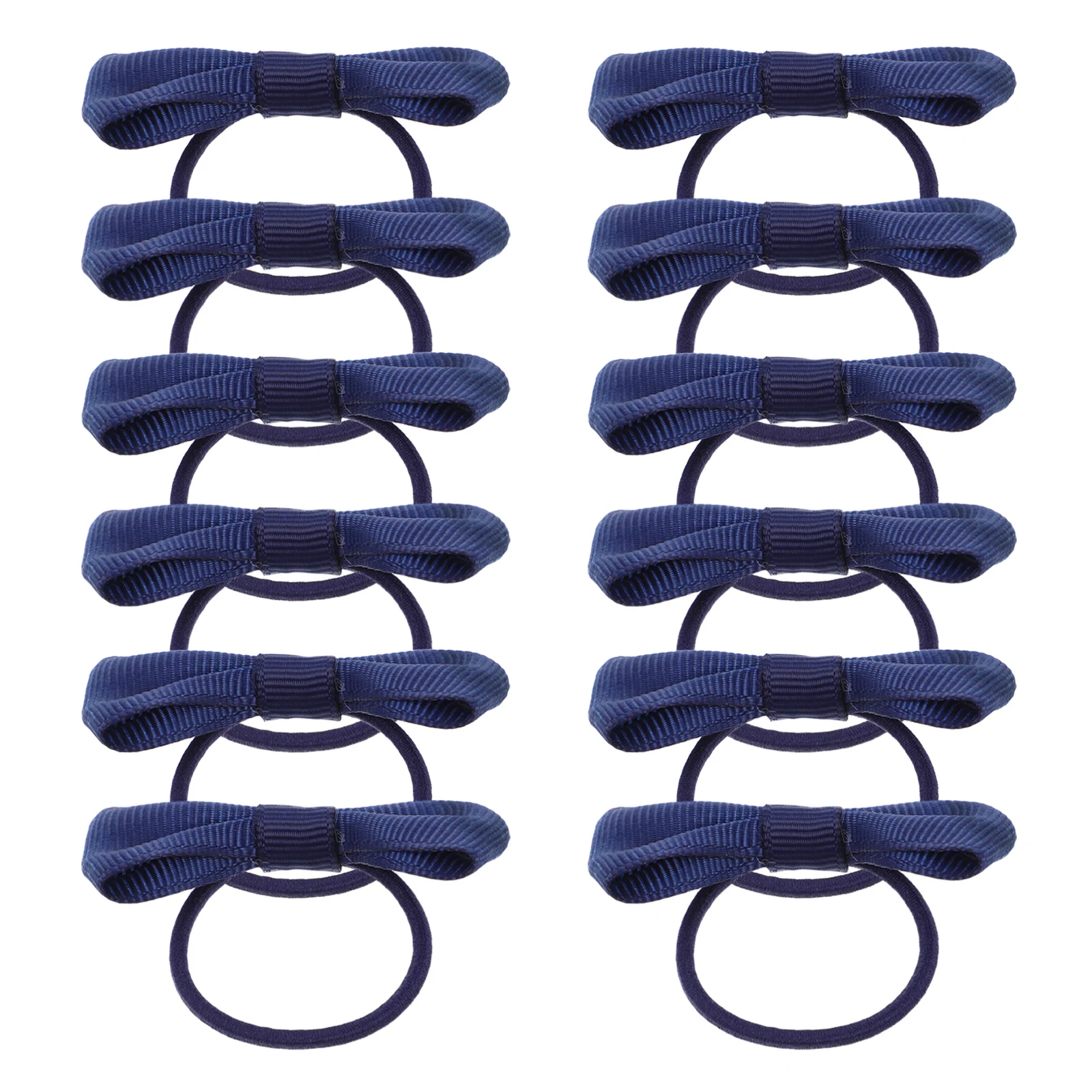 

12 Pcs Girls Bow Hairband Accessories for Fancy Ties Elasticity Navy Rope Thin Women