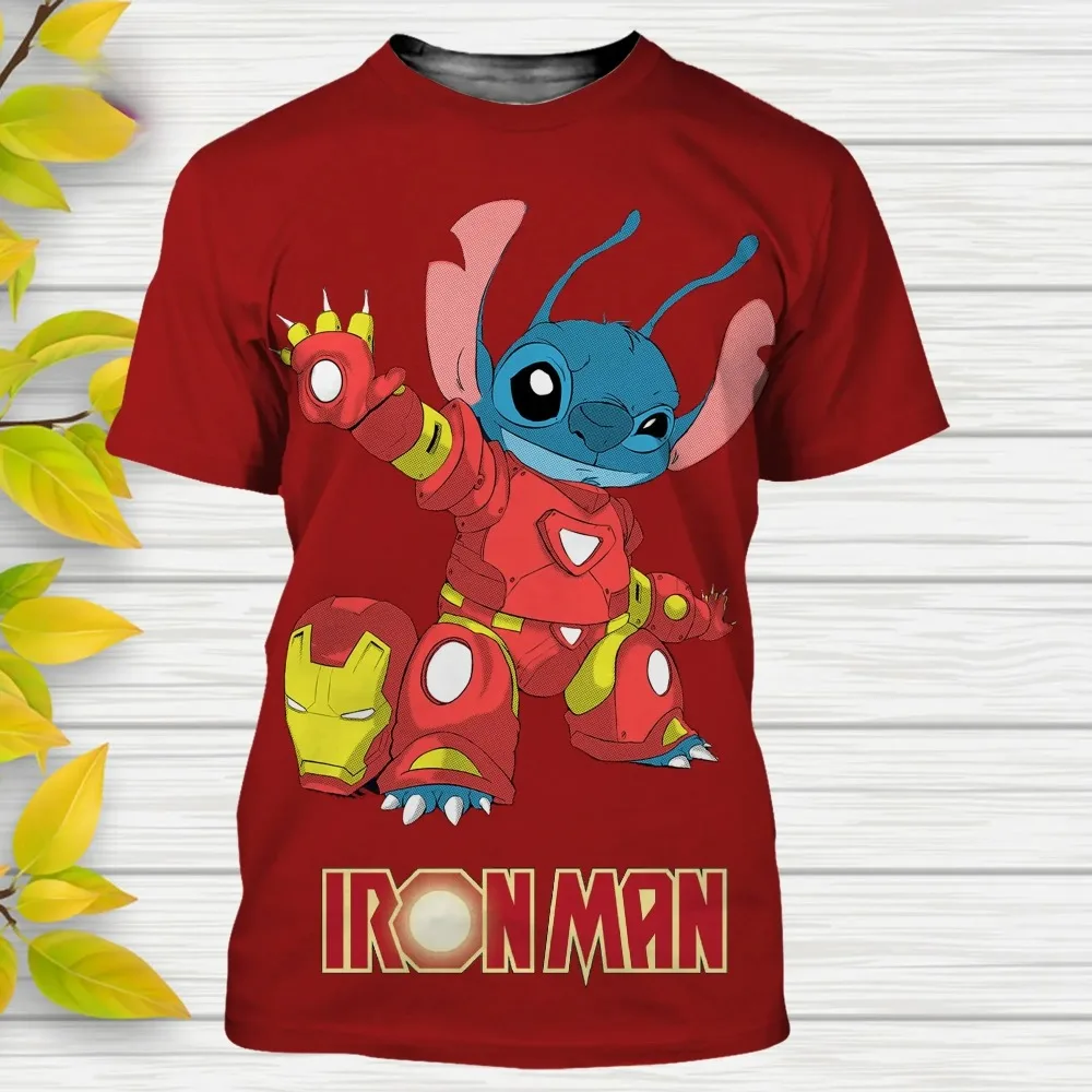 

Disney Halloween Stitch Men Women Short Sleeve Casual Style 3D Print Kids T Shirt Summer Casual Streetwear Tee Tops Cartoon