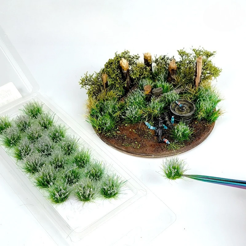 

12mm mini grass multi-colored grass cluster scene sand + simulated weed multi-terrain simulation model sand table scene material