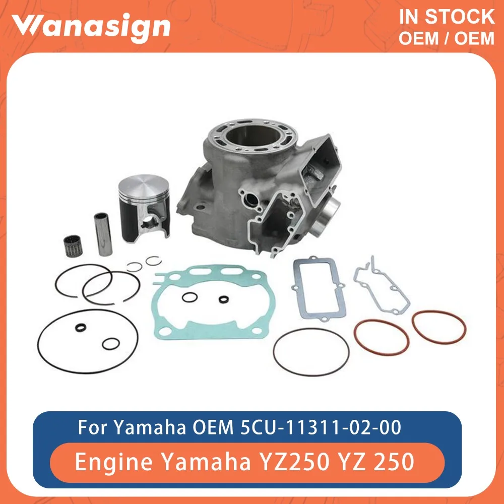 

Motorcycle Engine Cylinder 66.4mm Piston Top End Rebuild Kit For Yamaha YZ250 YZ 250 1999-2025 5CU-11311-02-00 5CU-11311-00-00