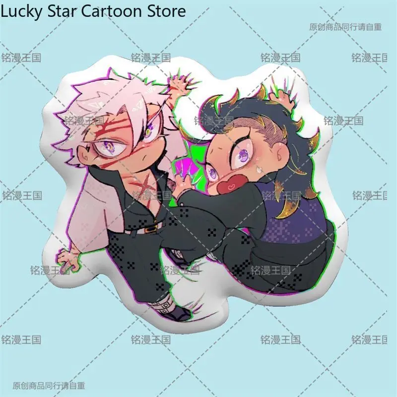 Kimetsu No Yaiba Shinazugawa Sanemi Rengoku Kyoujurou Anime nuevo peluches figura almohada sofá cojines dibujos animados estudiante siesta almohadas