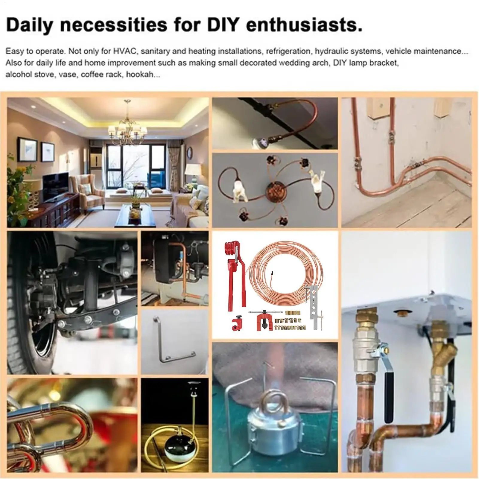 

Набор инструментов для развальцовки тормозной магистрали, набор латунных раструбов для развальцовки тормозной трубы 3/16 дюйма, инструмент для развальцовки тормозной трубы для холодильной сантехники, промышленных труб