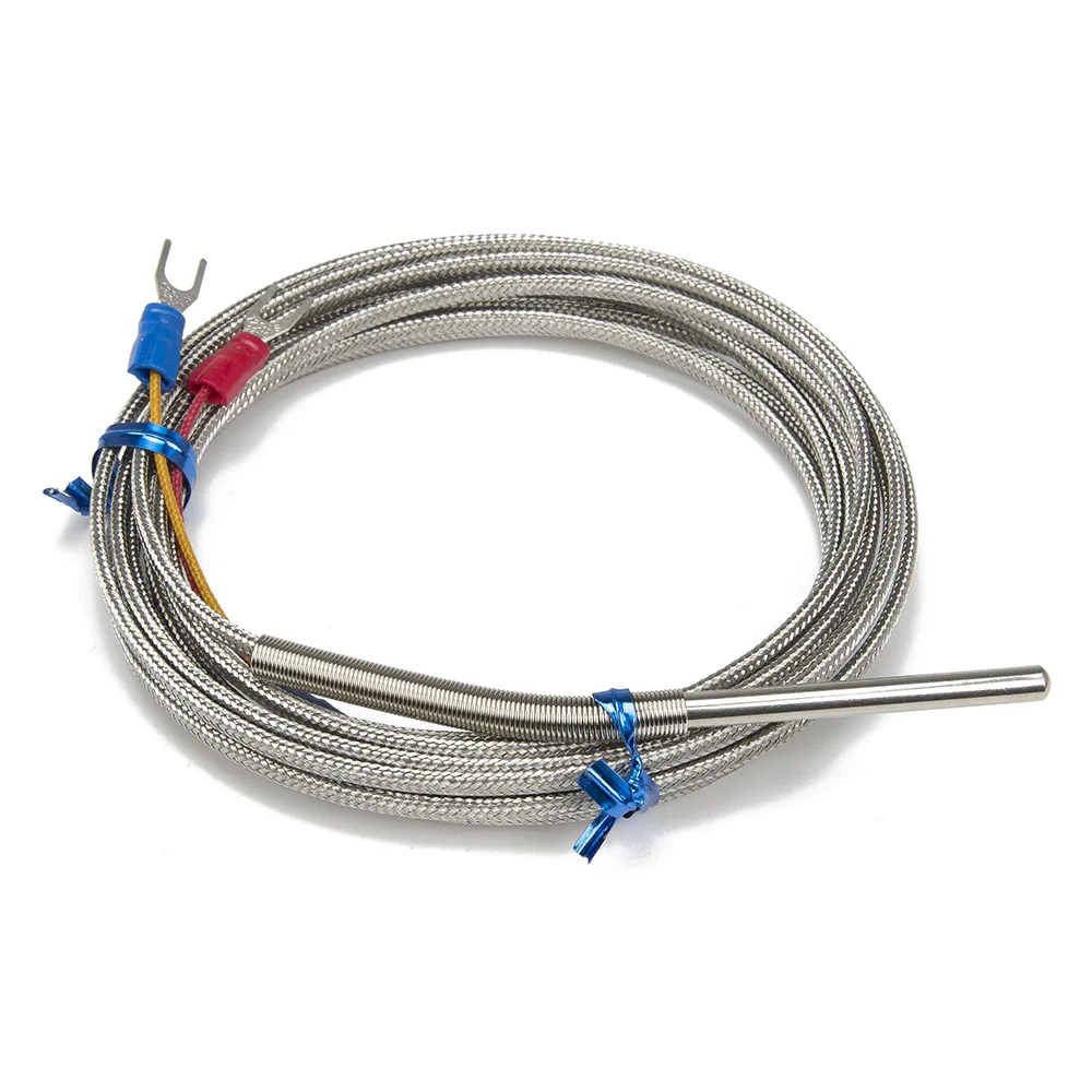 FTARP02 K E J type 3m high temperature resistance metal screening cable polish rod probe thermocouple with spring